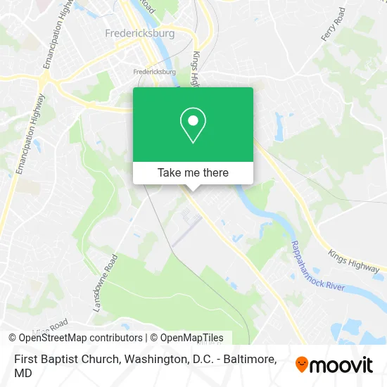 First Baptist Church map