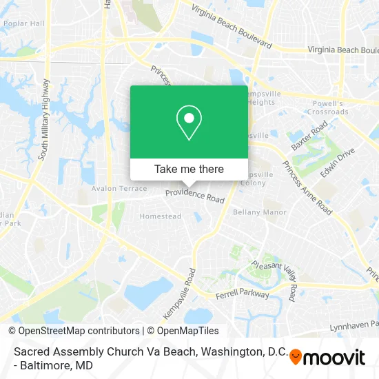 Sacred Assembly Church Va Beach map