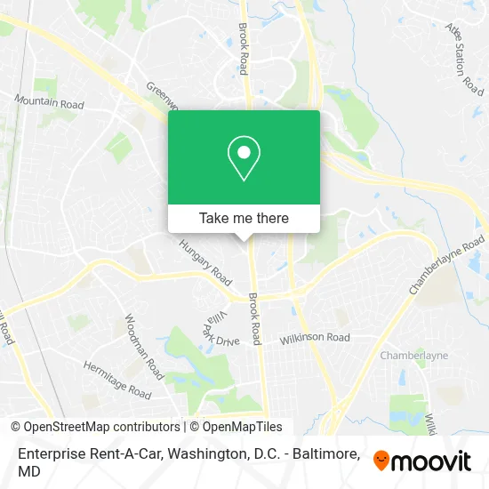 Enterprise Rent-A-Car map