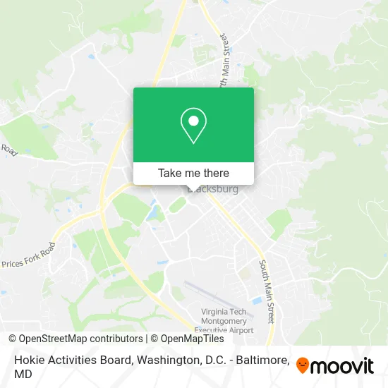 Hokie Activities Board map