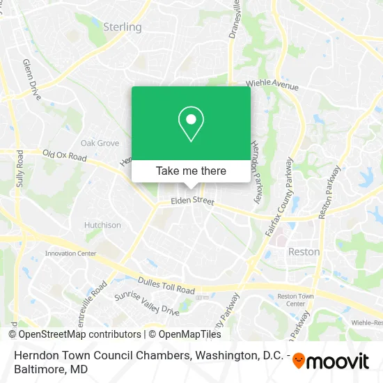 Herndon Town Council Chambers map
