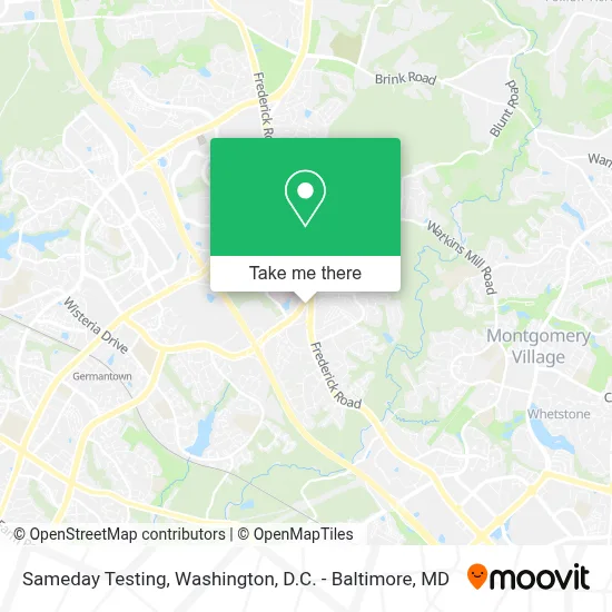 Sameday Testing map