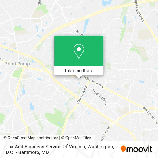 Tax And Business Service Of Virginia map