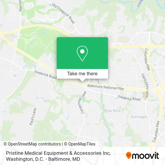 Pristine Medical Equipment & Accessories Inc map