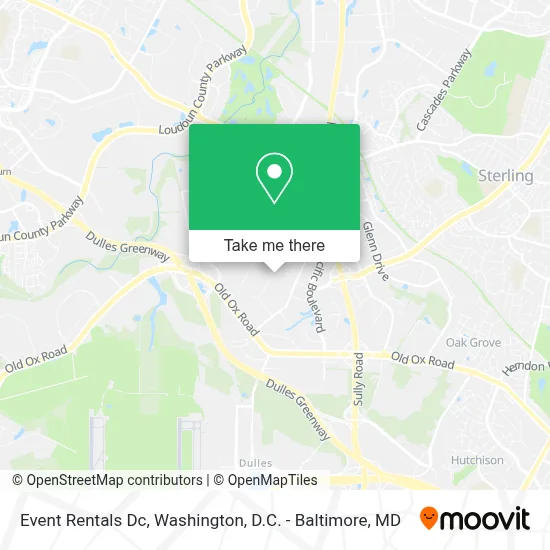 Event Rentals Dc map