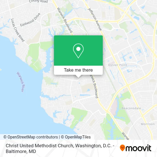 Christ United Methodist Church map