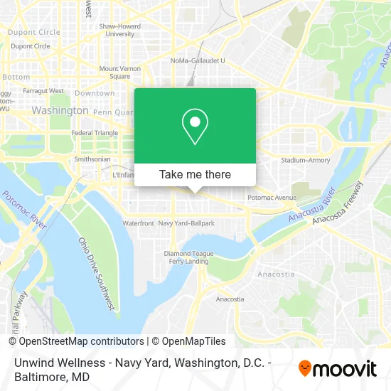 Unwind Wellness - Navy Yard map