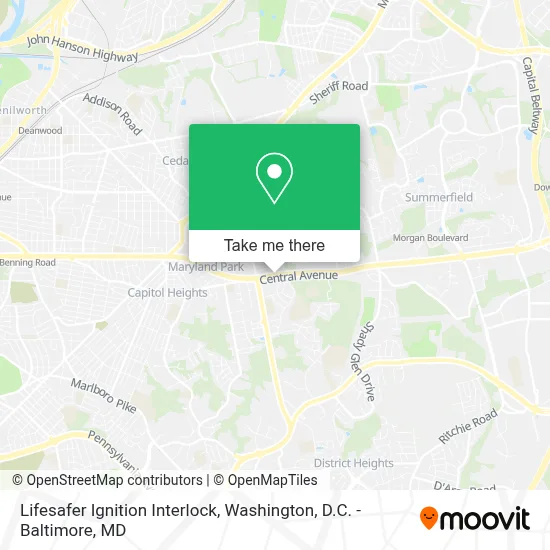 Lifesafer Ignition Interlock map