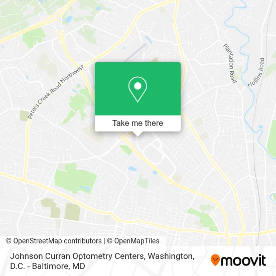 Johnson Curran Optometry Centers map