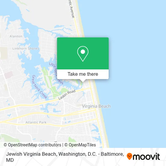 Jewish Virginia Beach map