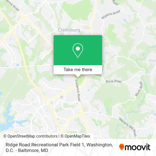 Ridge Road Recreational Park Field 1 map