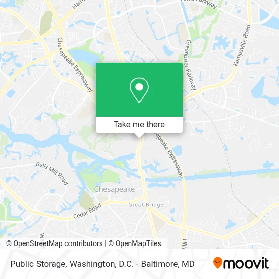 Public Storage map