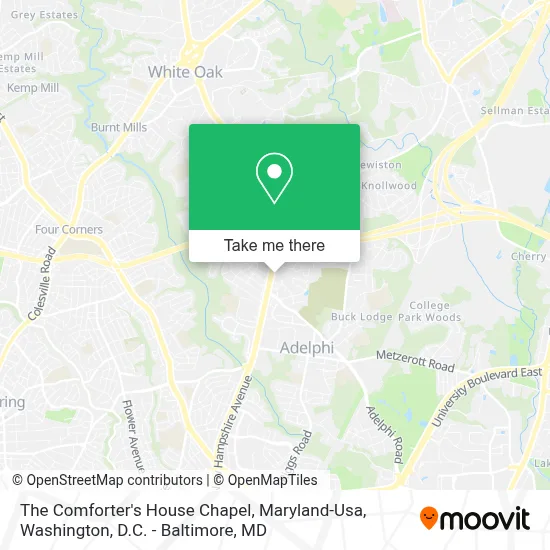 The Comforter's House Chapel, Maryland-Usa map