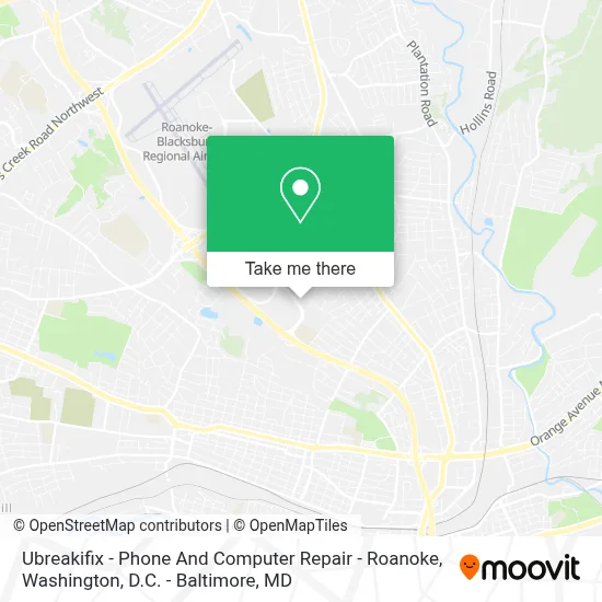 Ubreakifix - Phone And Computer Repair - Roanoke map
