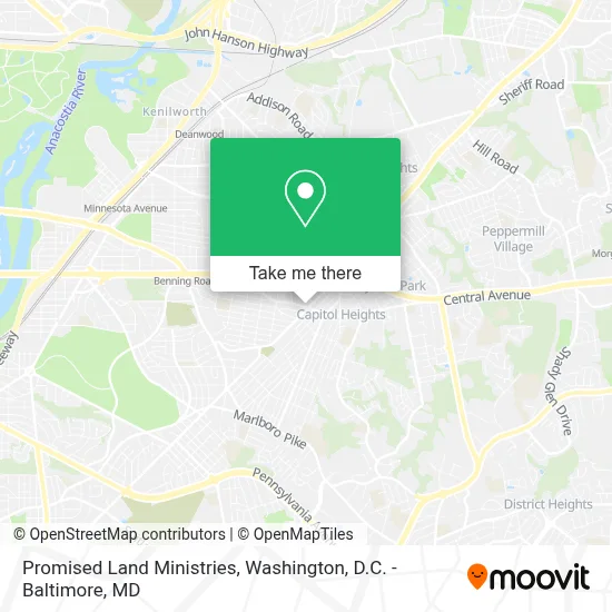 Promised Land Ministries map