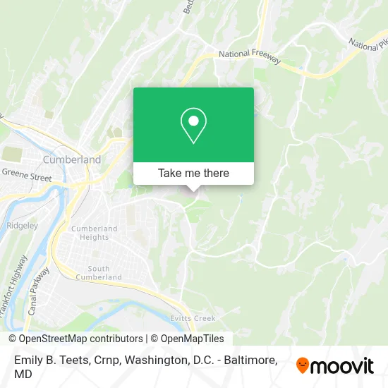 Emily B. Teets, Crnp map