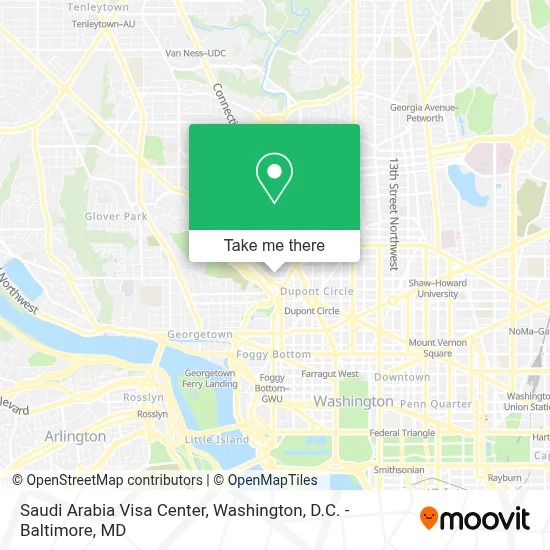 Saudi Arabia Visa Center map