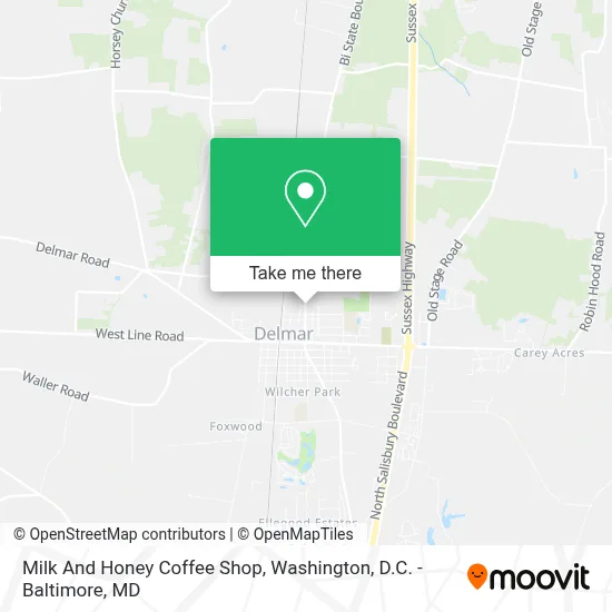 Milk And Honey Coffee Shop map