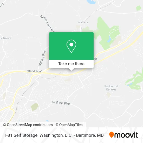 I-81 Self Storage map