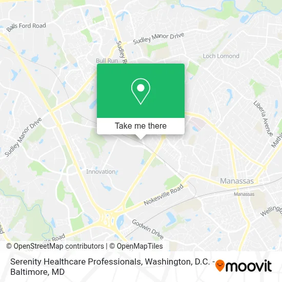 Serenity Healthcare Professionals map