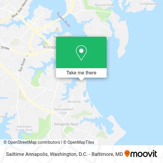 Sailtime Annapolis map