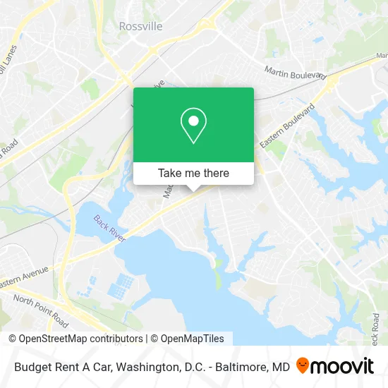 Budget Rent A Car map