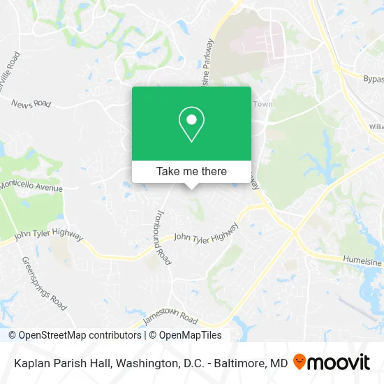 Kaplan Parish Hall map