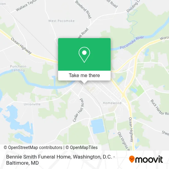 Bennie Smith Funeral Home map