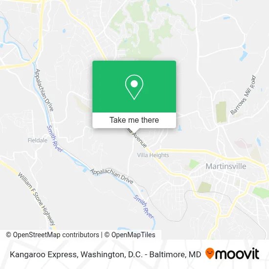Kangaroo Express map