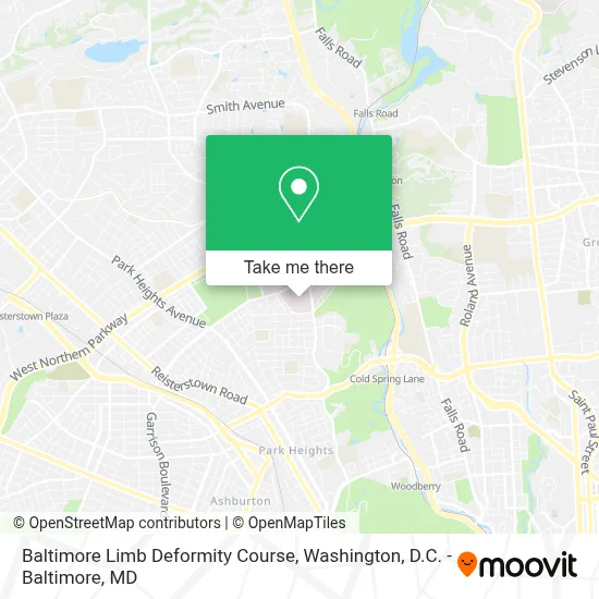 Baltimore Limb Deformity Course map