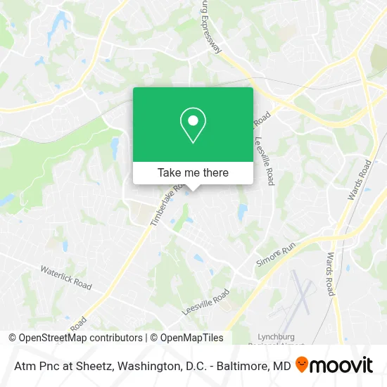 Atm Pnc at Sheetz map