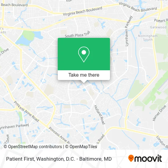 Patient First map