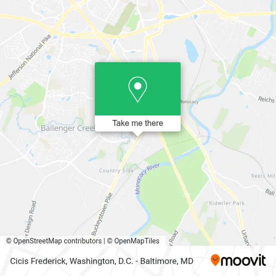 Cicis Frederick map