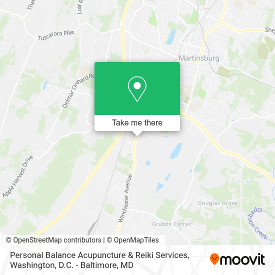 Personal Balance Acupuncture & Reiki Services map