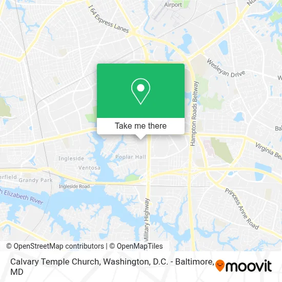 Calvary Temple Church map