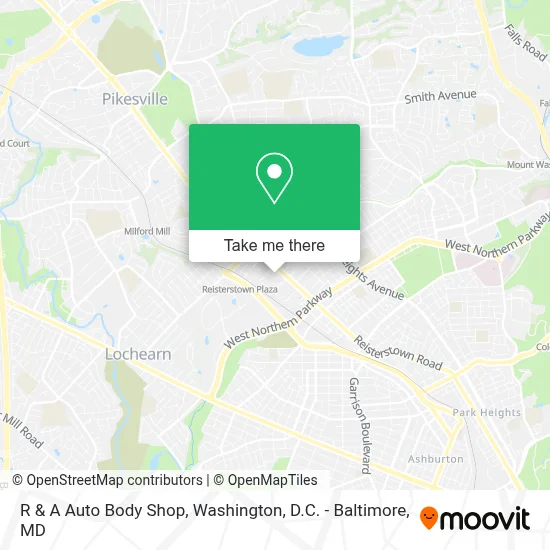 R & A Auto Body Shop map