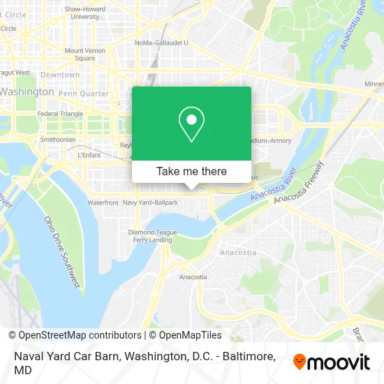 Naval Yard Car Barn map