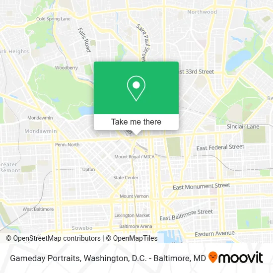 Gameday Portraits map
