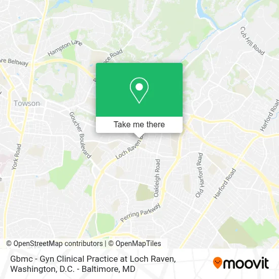 Gbmc - Gyn Clinical Practice at Loch Raven map