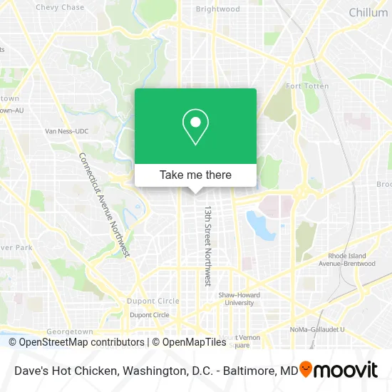 Dave's Hot Chicken map