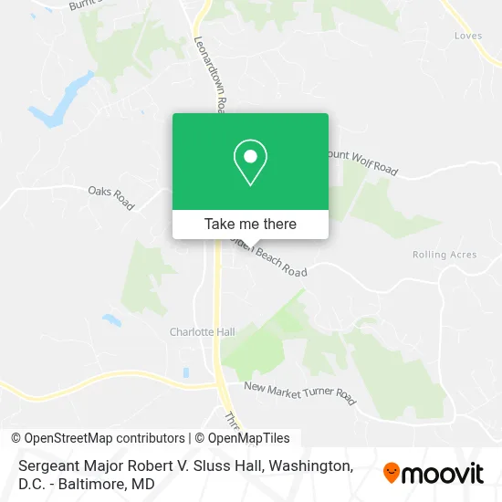 Sergeant Major Robert V. Sluss Hall map