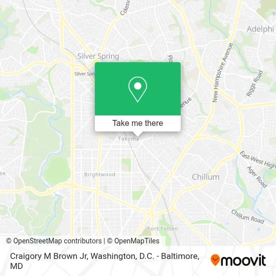 Craigory M Brown Jr map