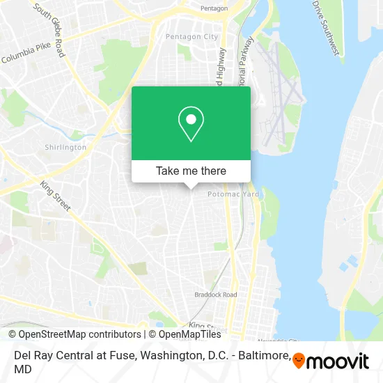 Del Ray Central at Fuse map
