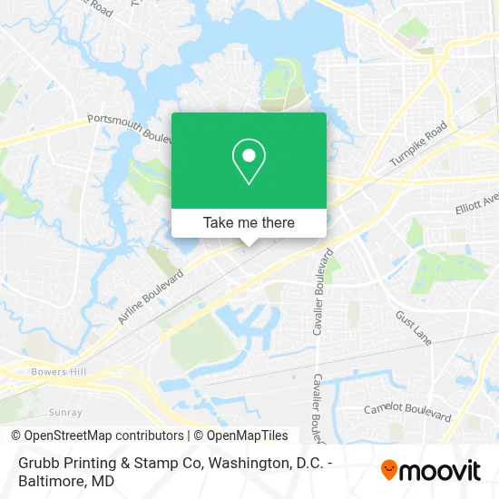 Grubb Printing & Stamp Co map