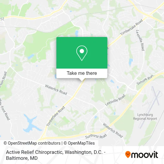 Active Relief Chiropractic map