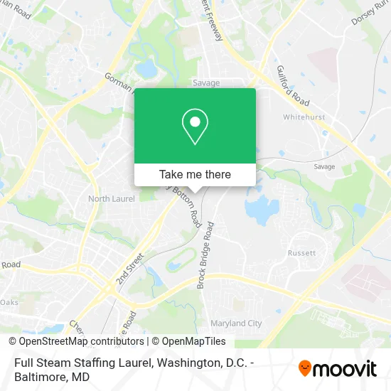 Full Steam Staffing Laurel map