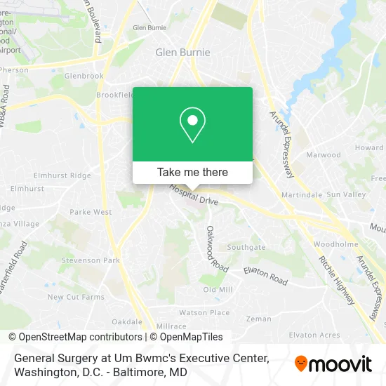 General Surgery at Um Bwmc's Executive Center map