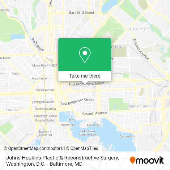 Johns Hopkins Plastic & Reconstructive Surgery map