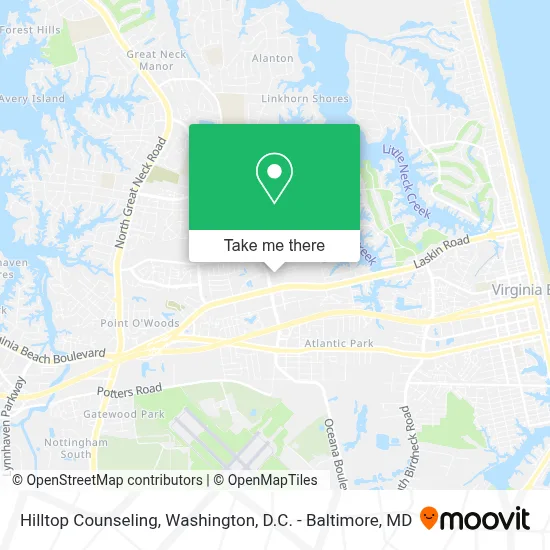 Hilltop Counseling map