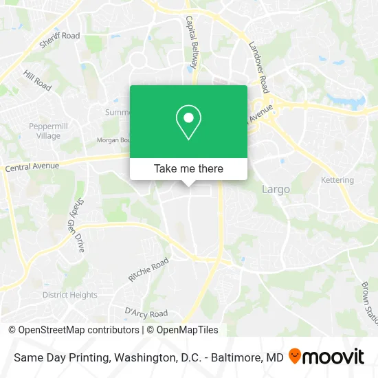 Same Day Printing map